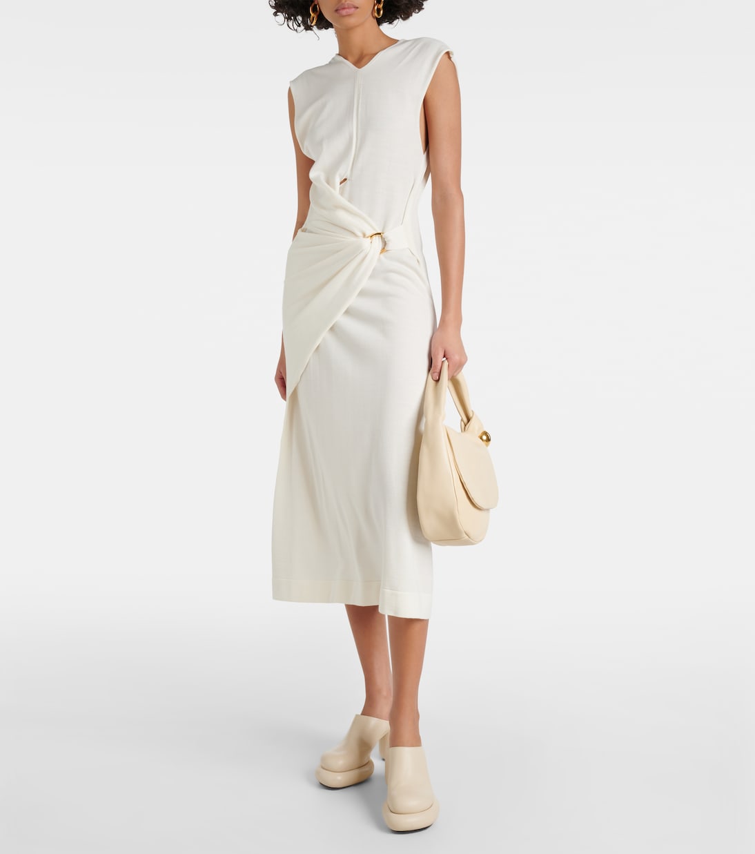 Virgin wool wrap dress | Jil Sander