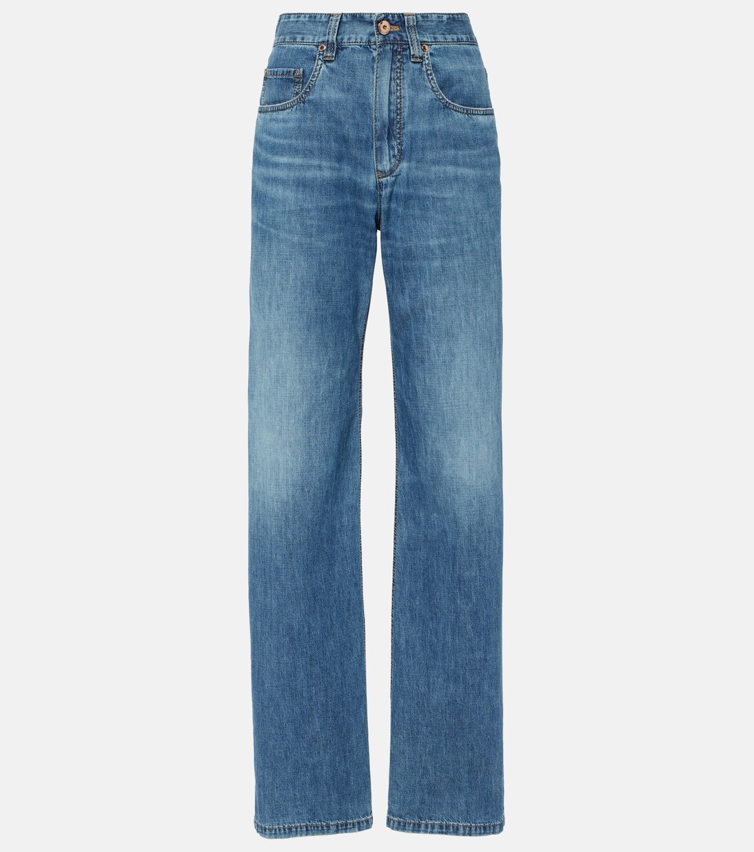 High-Rise Straight Jeans | Brunello Cucinelli