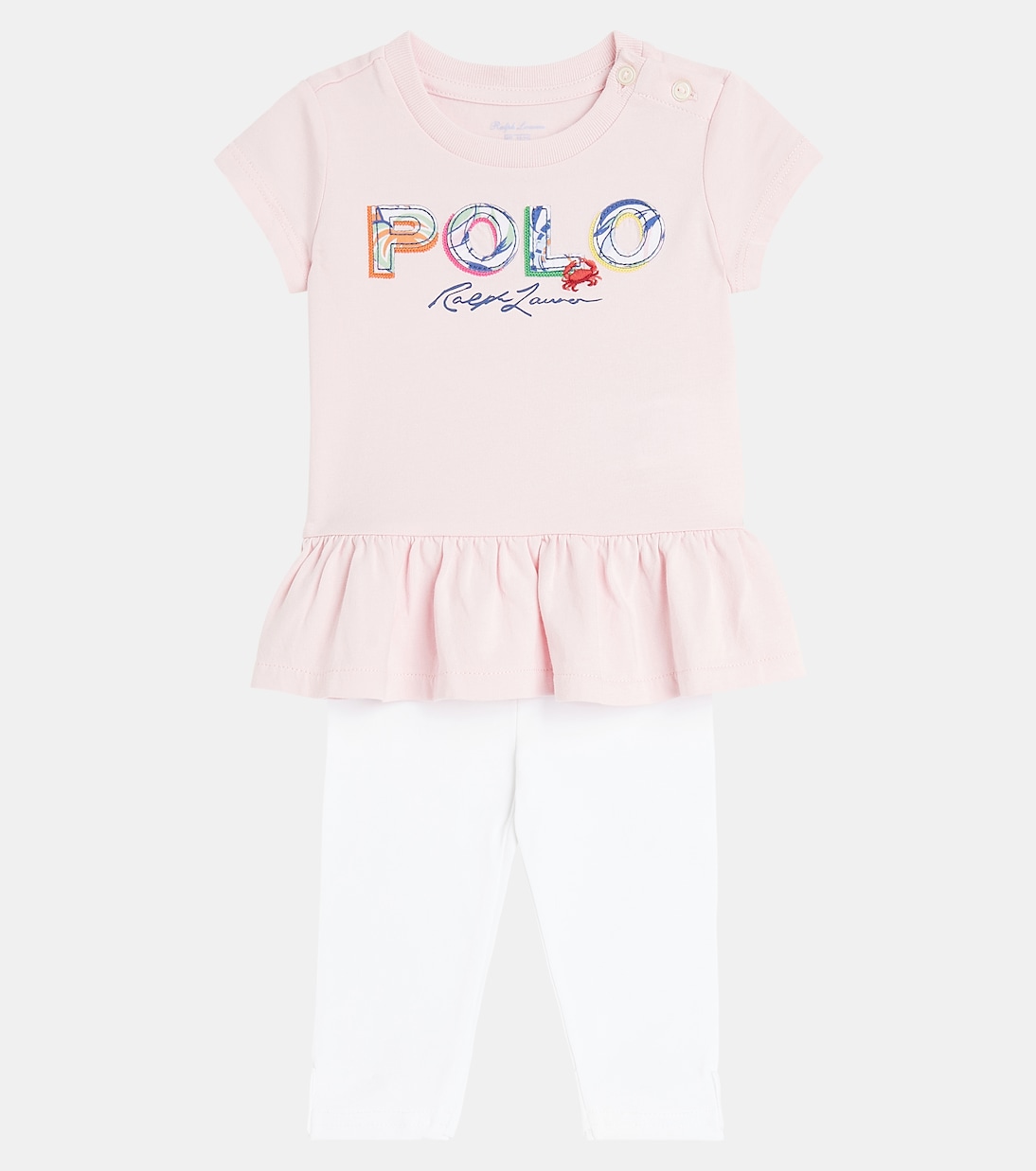 Baby logo cotton T-shirt and leggings set | Polo Ralph Lauren Kids
