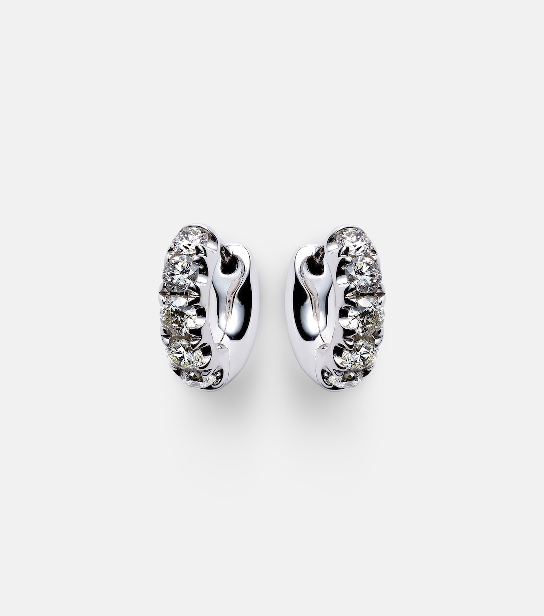 Orecchini Super Duper in oro bianco 14kt con diamanti | Roxanne First