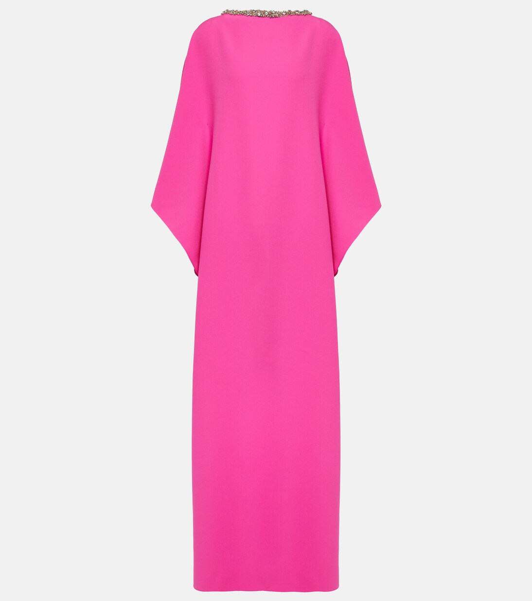 Robe longue Amarella en crêpe à ornements | Safiyaa