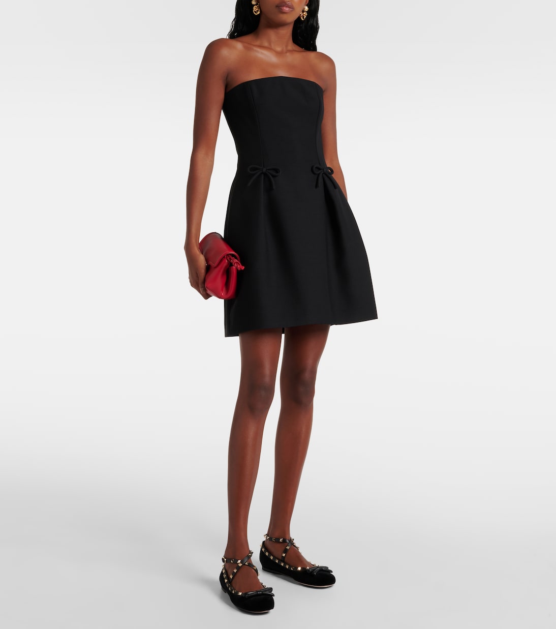 Ballerinas Rockstud aus Samt | Valentino Garavani