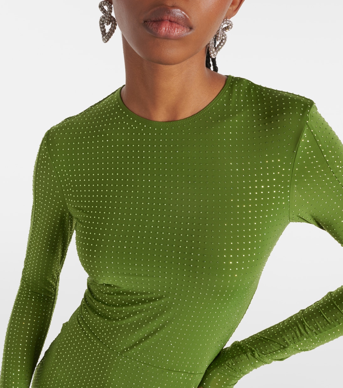 Maxikleid aus Jersey mit Kristallen | Alex Perry