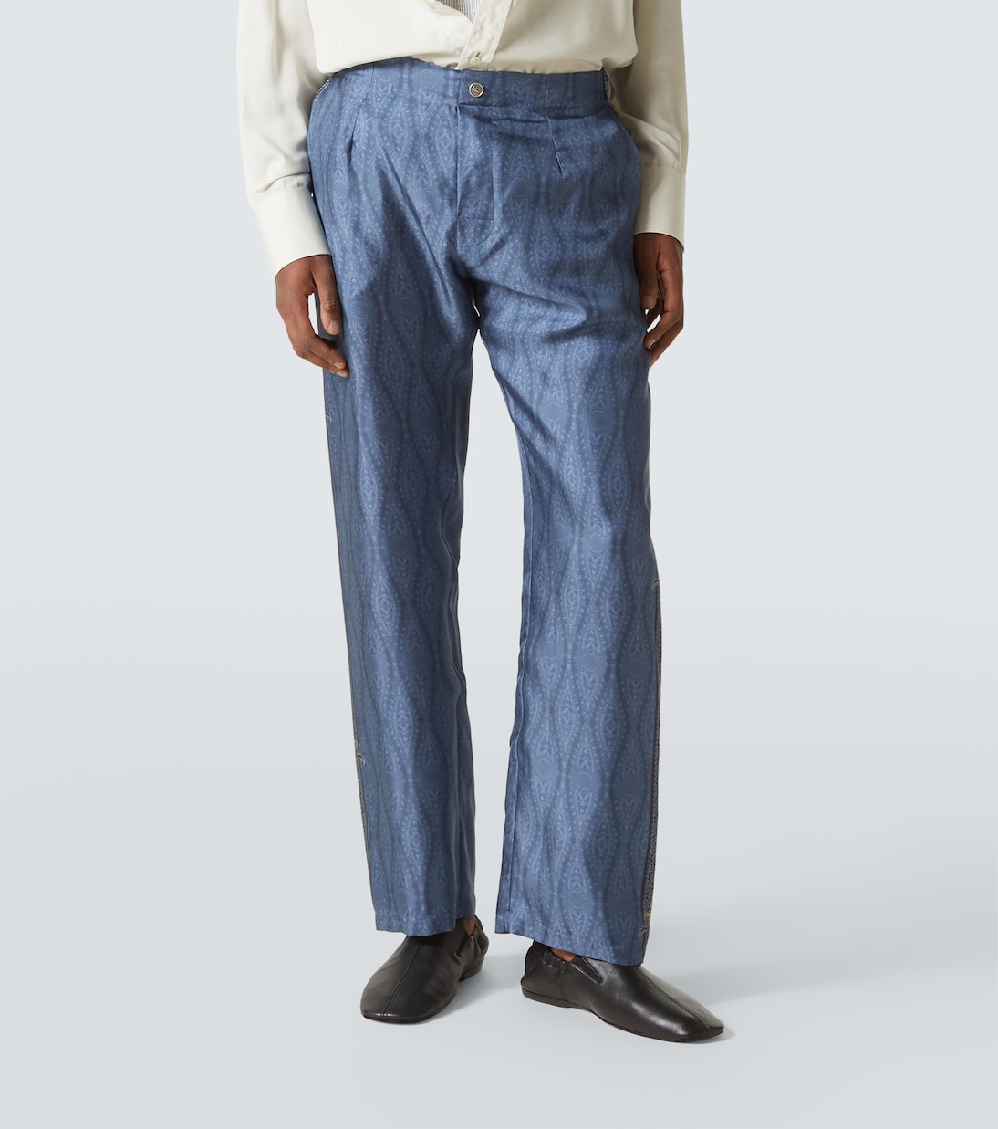Pantaloni regular in seta con stampa paisley | Etro
