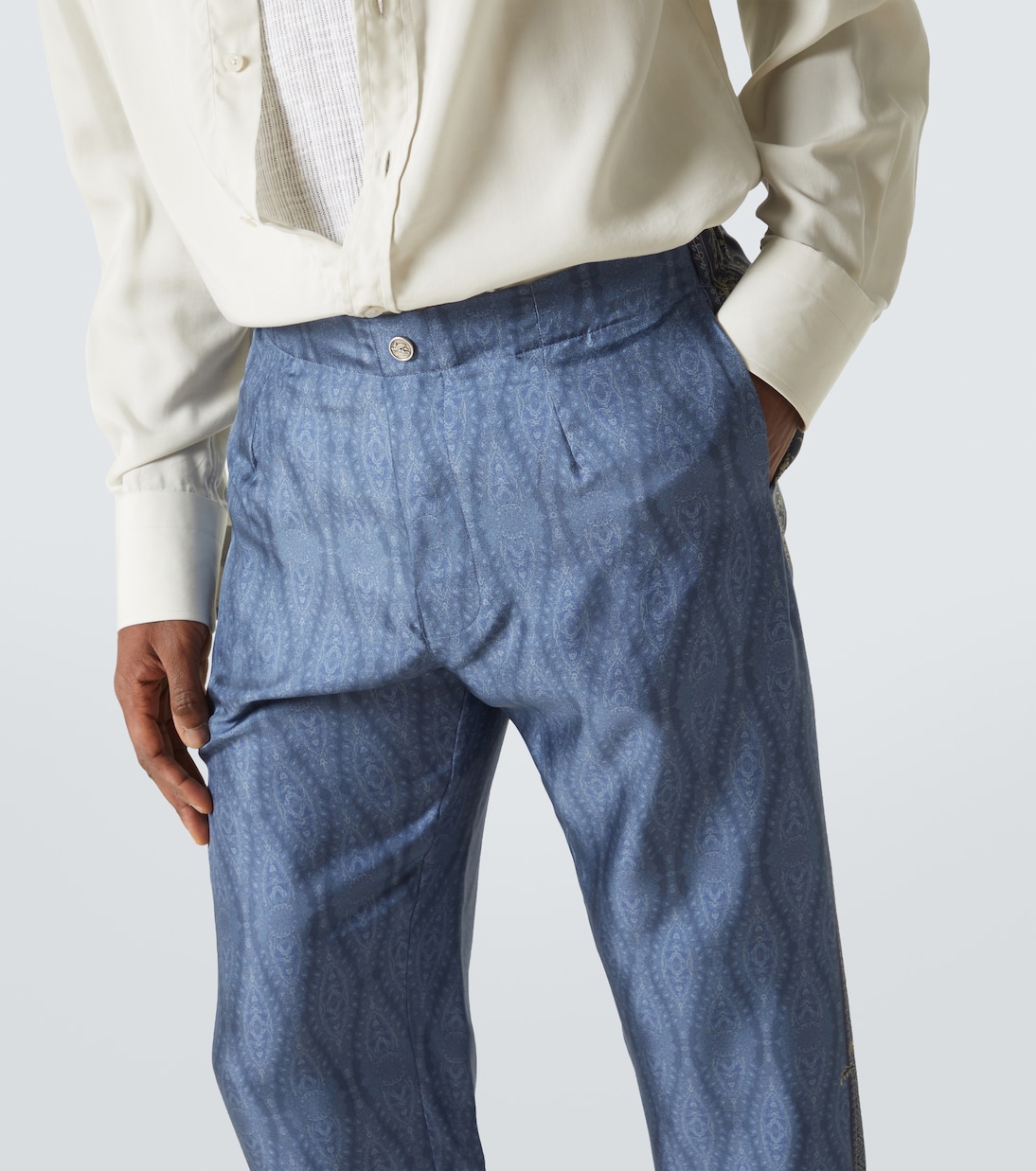 Pantaloni regular in seta con stampa paisley | Etro