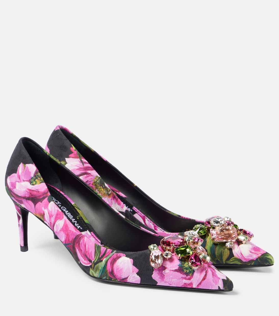 Escarpins Lollo à fleurs et ornements | Dolce&Gabbana