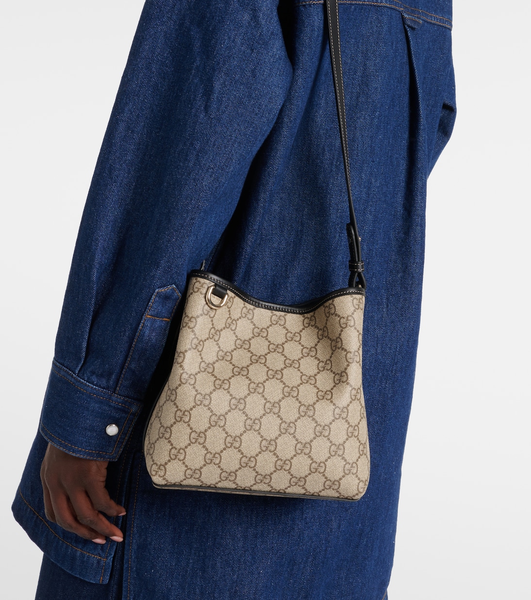 GG Emblem Mini coated canvas tote bag | Gucci