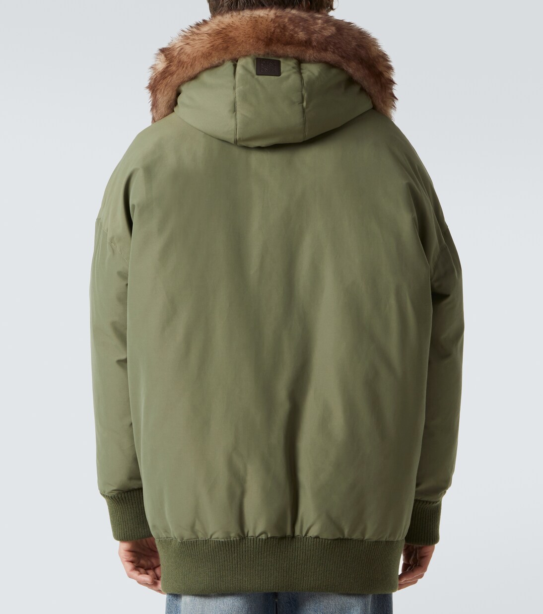Shearling-trimmed technical puffer coat | Loewe