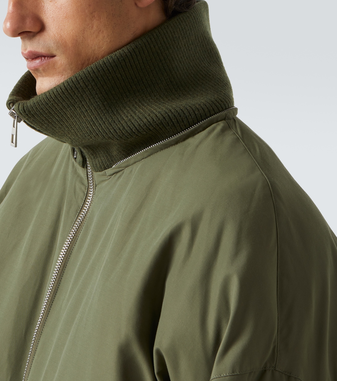 Shearling-trimmed technical puffer coat | Loewe