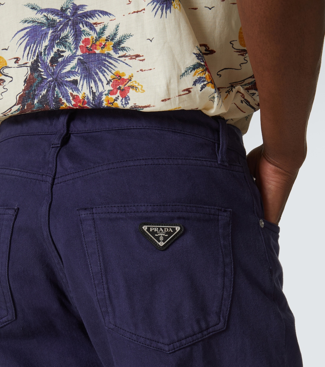 Jean droit à taille mi-haute | Prada