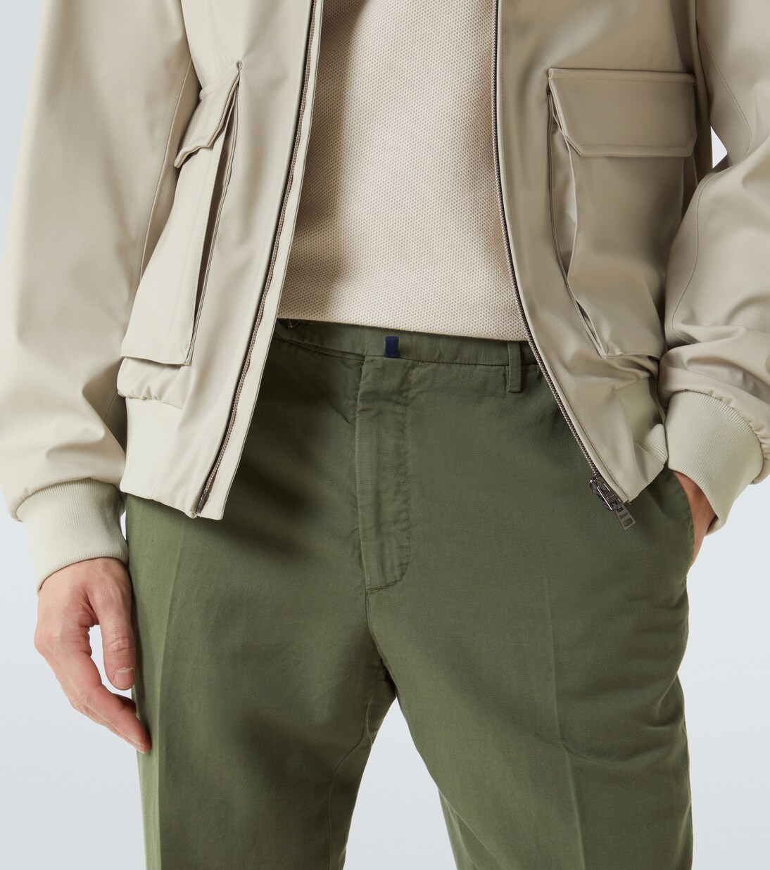 Gerade Hose aus Leinen und Baumwolle | Slowear