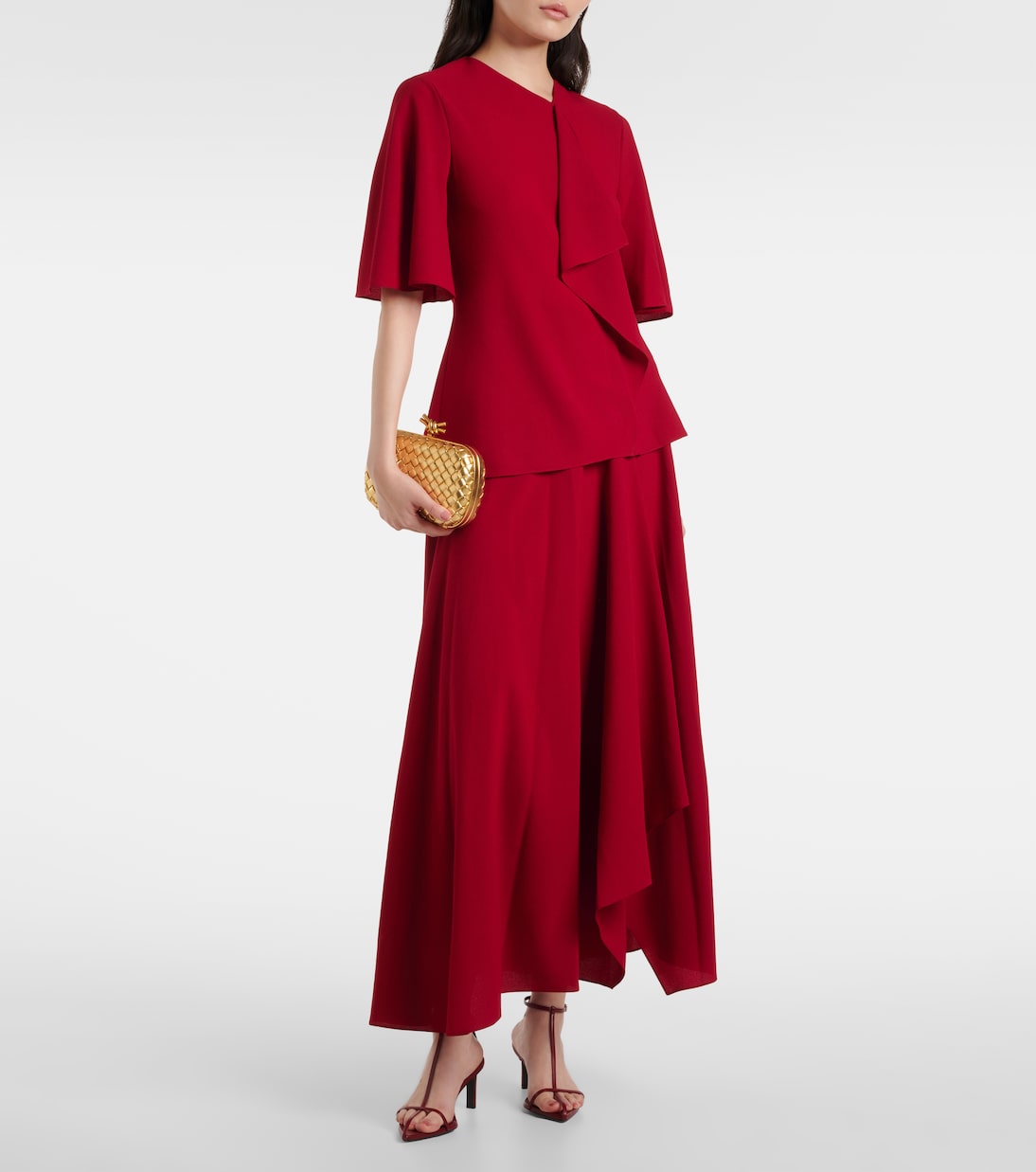 Falda larga Asha de crepé | Roksanda