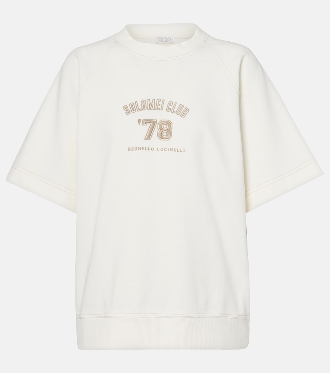 Logo patch-appliqué cotton jersey T-shirt  | Brunello Cucinelli