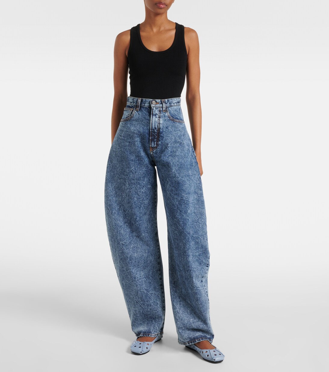 Perfo leather ballet flats | Alaïa