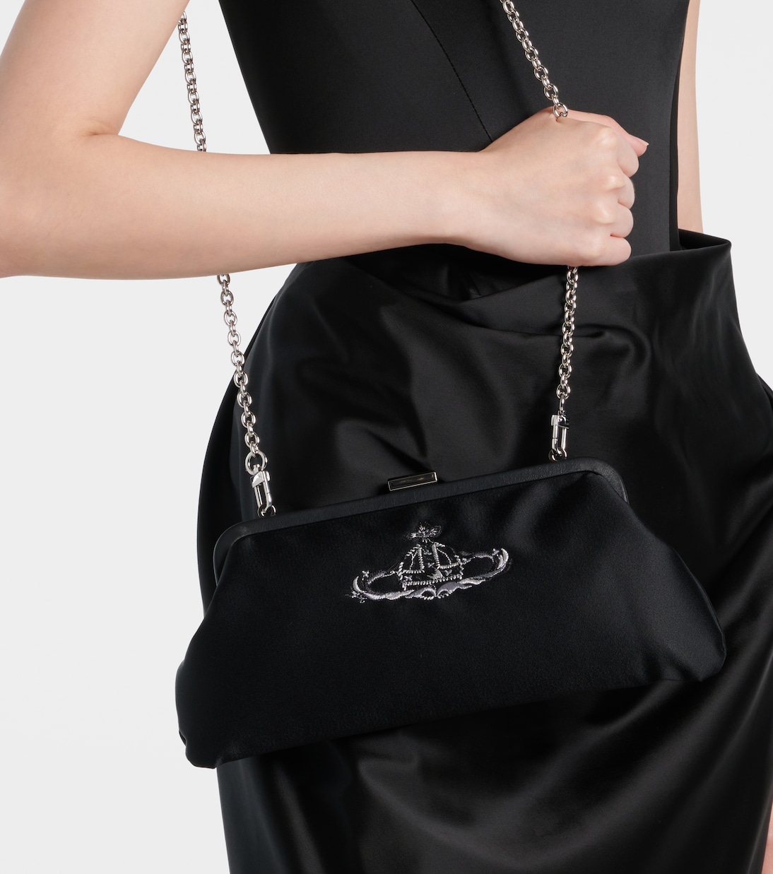 Pochette Dorothy brodée en satin | Vivienne Westwood