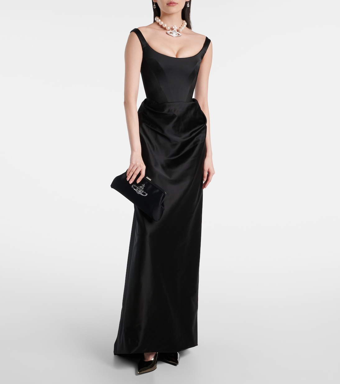 Pochette Dorothy brodée en satin | Vivienne Westwood