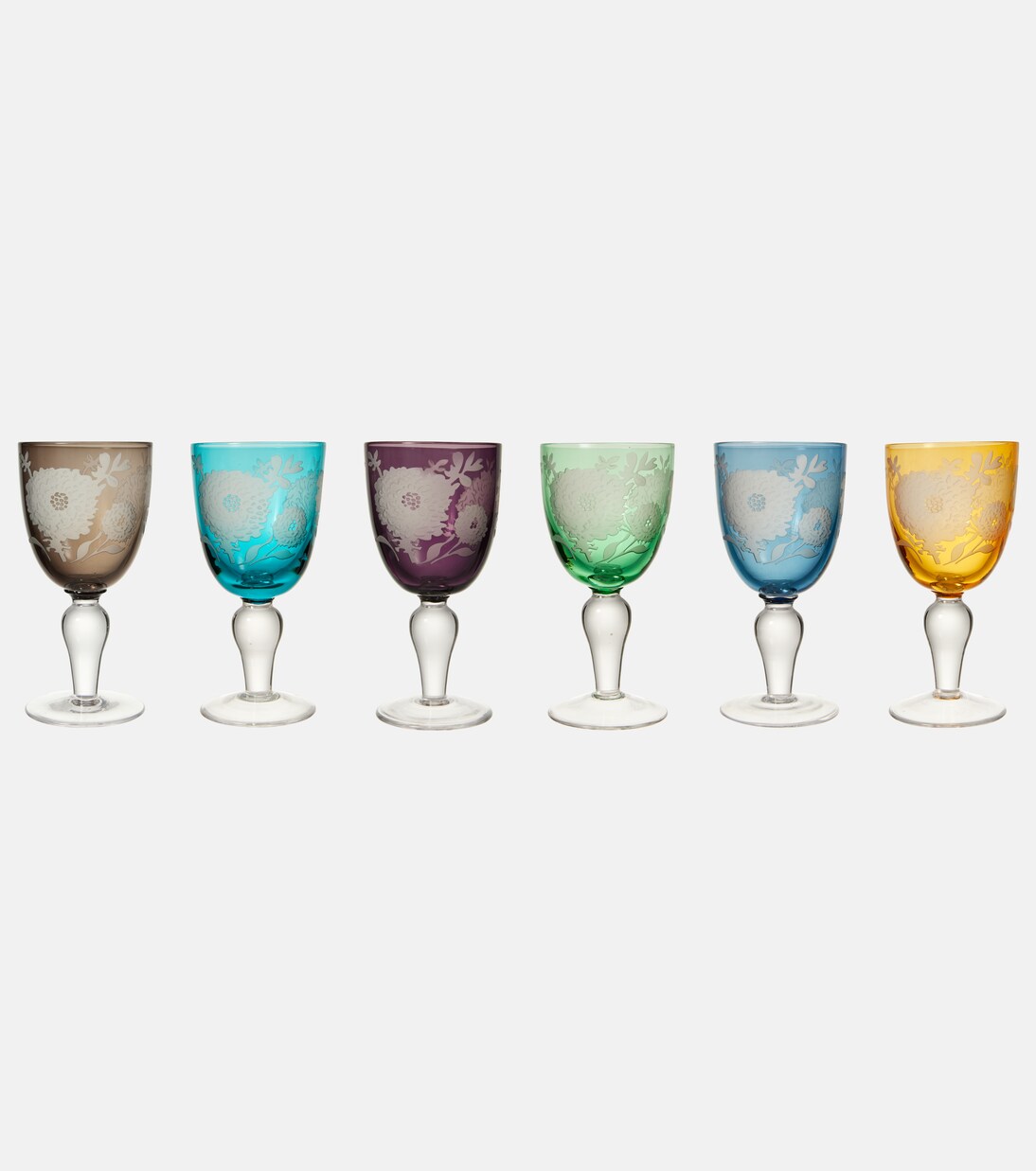 Peony set of 6 wine glasses | Polspotten