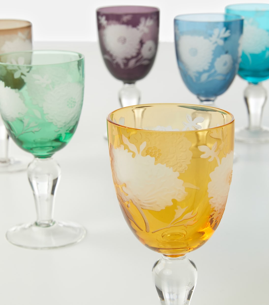Peony set of 6 wine glasses | Polspotten