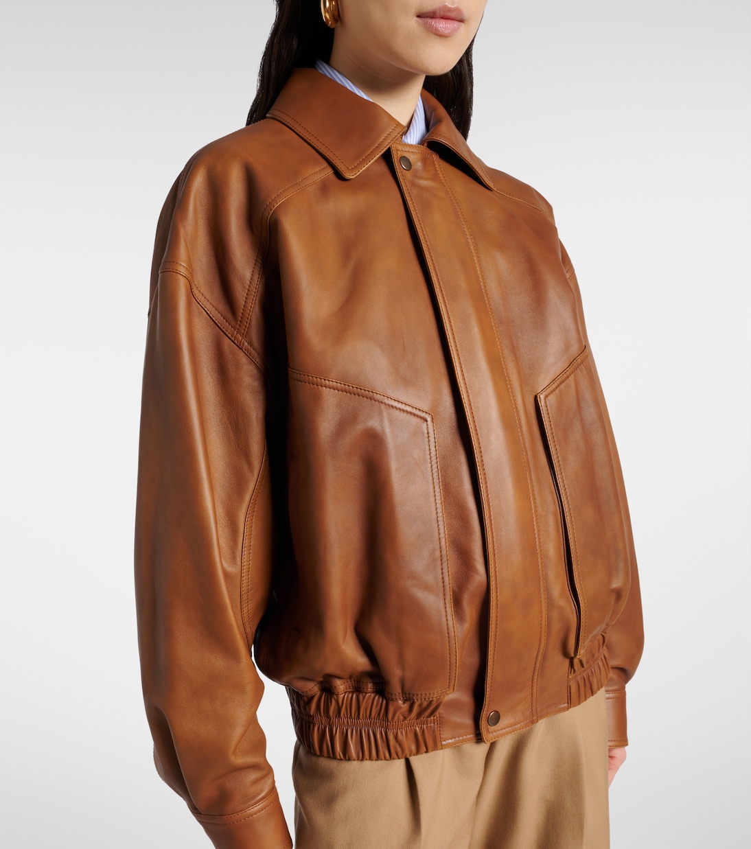 Leather bomber jacket | Saint Laurent