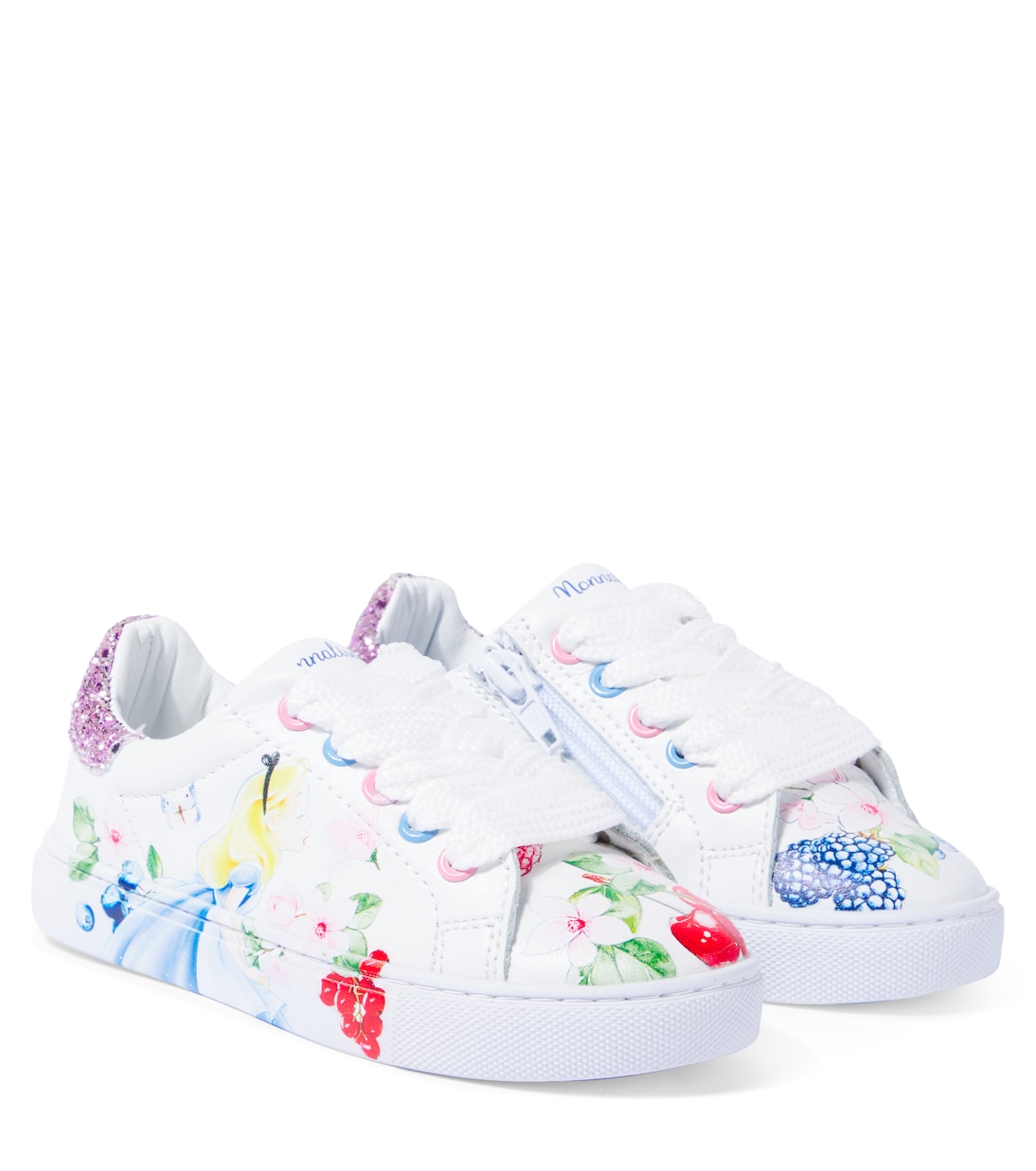 x Disney® printed leather sneakers | Monnalisa