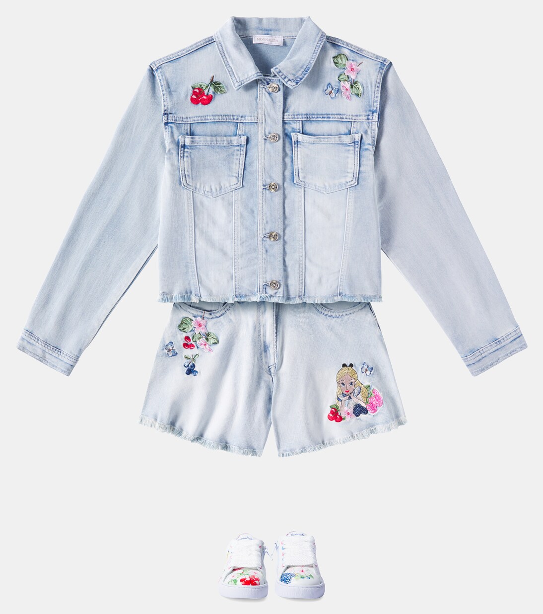 x Disney® printed leather sneakers | Monnalisa