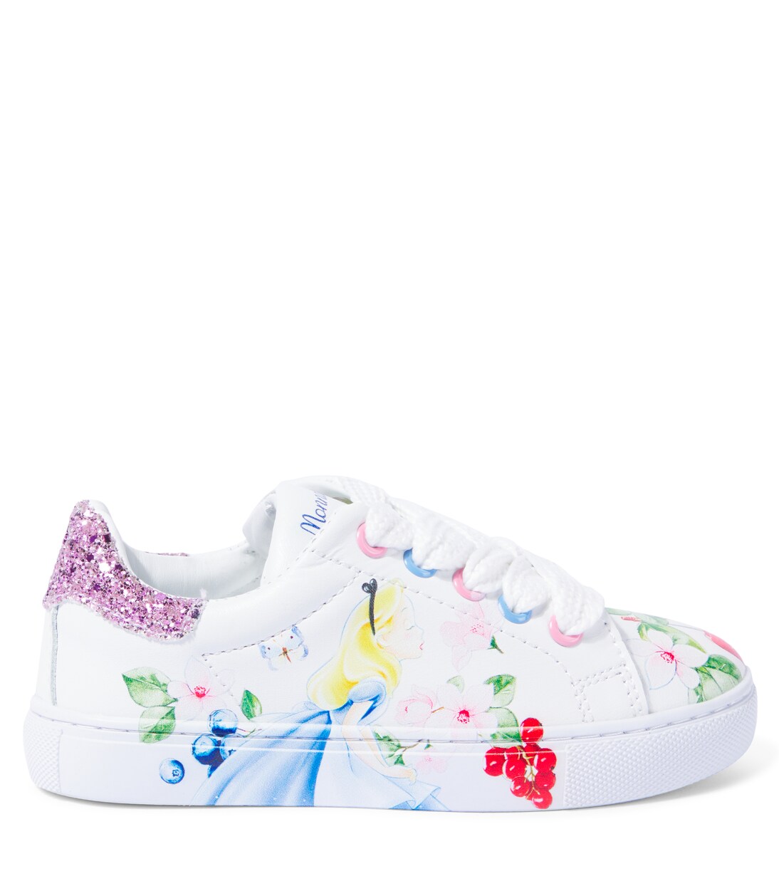 x Disney® printed leather sneakers | Monnalisa