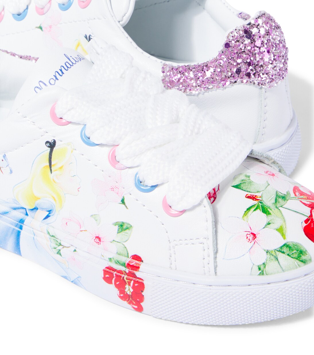 x Disney® printed leather sneakers | Monnalisa