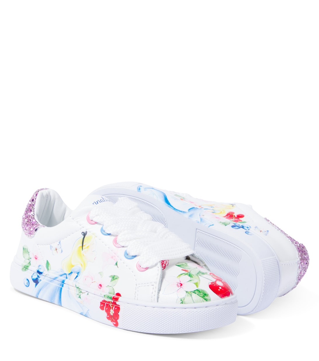 x Disney® printed leather sneakers | Monnalisa