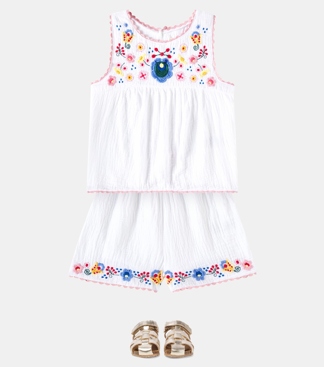 Vally cotton gauze shorts | Louise Misha