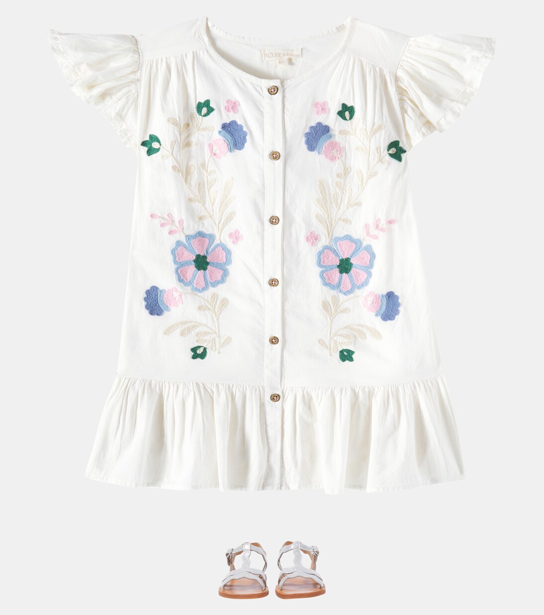 Vania embroidered cotton voile dress | Louise Misha