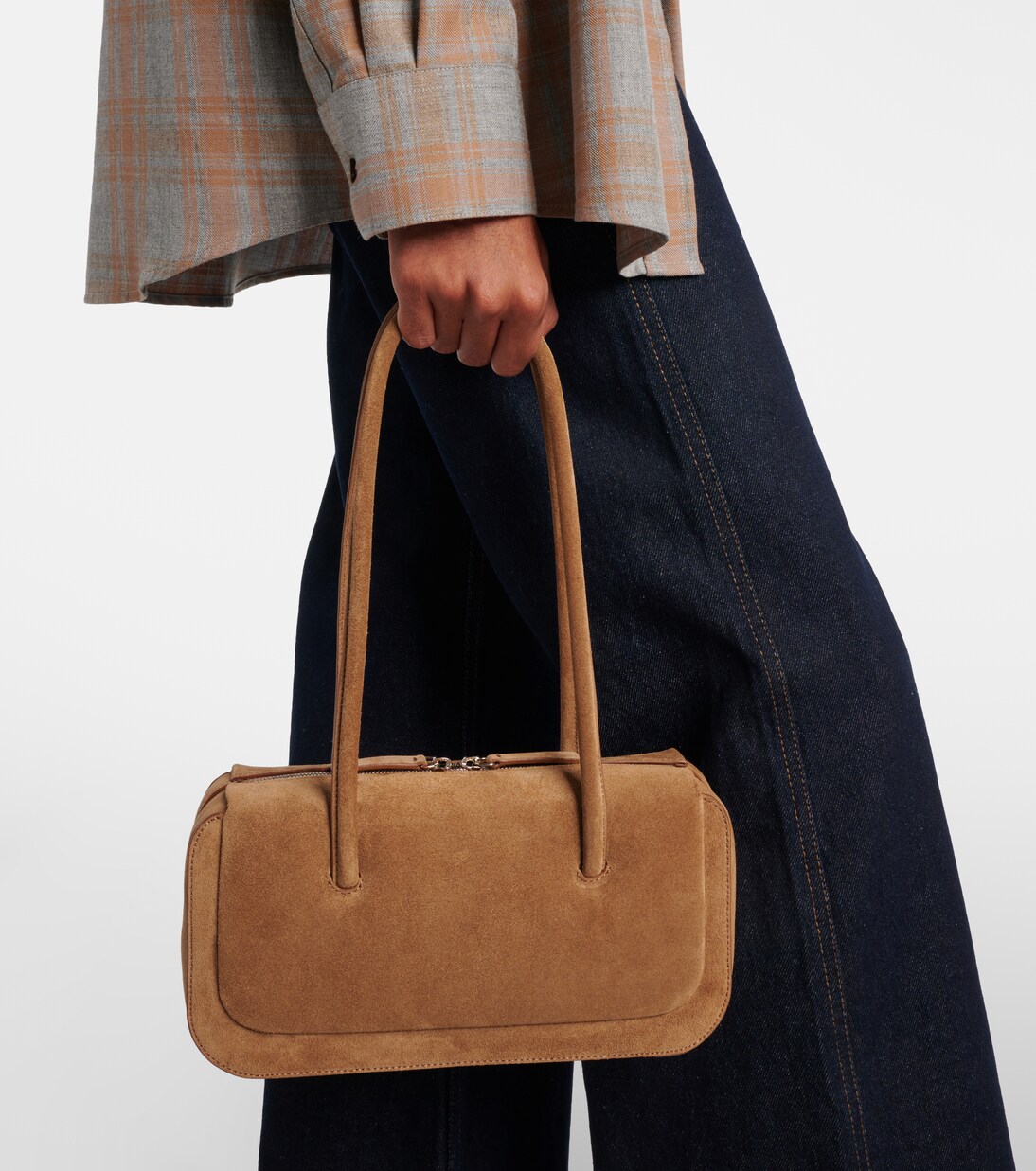 Lagune Mini suede shoulder bag | Aesther Ekme