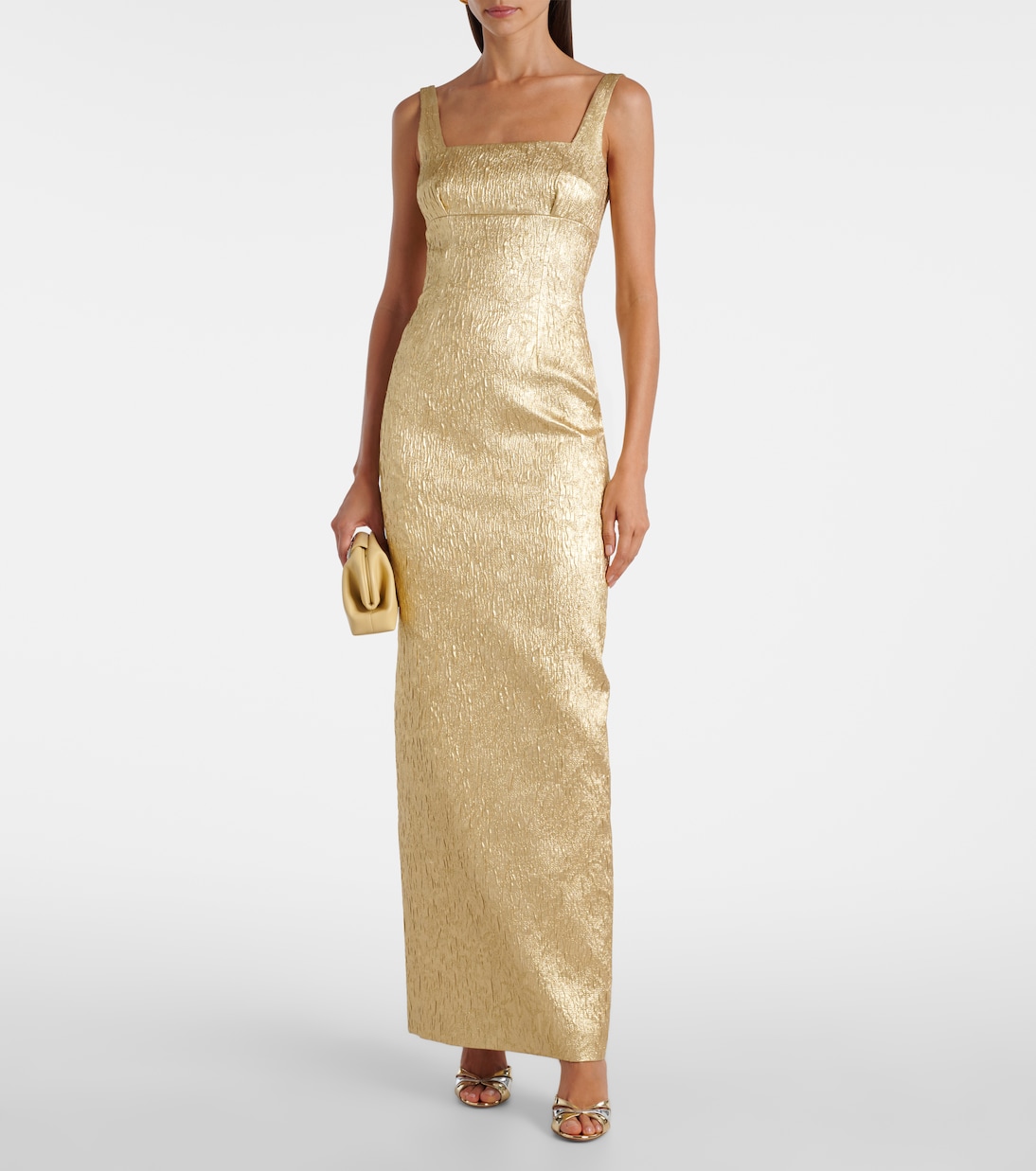 Robe longue Micheline métallisée | Emilia Wickstead