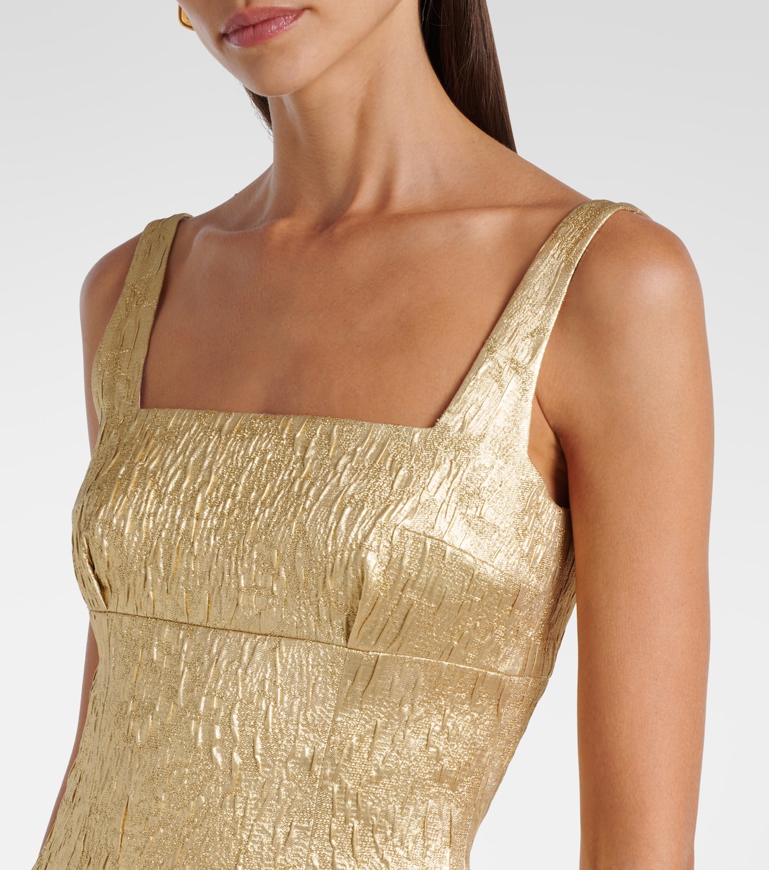 Robe longue Micheline métallisée | Emilia Wickstead