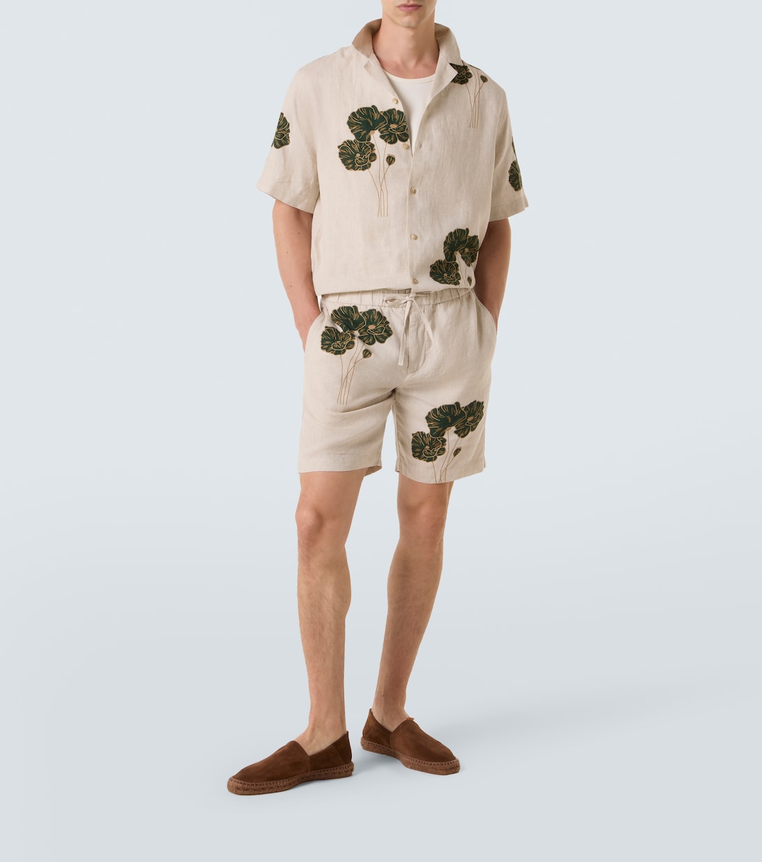 Felipe floral linen Bermuda shorts | Frescobol Carioca
