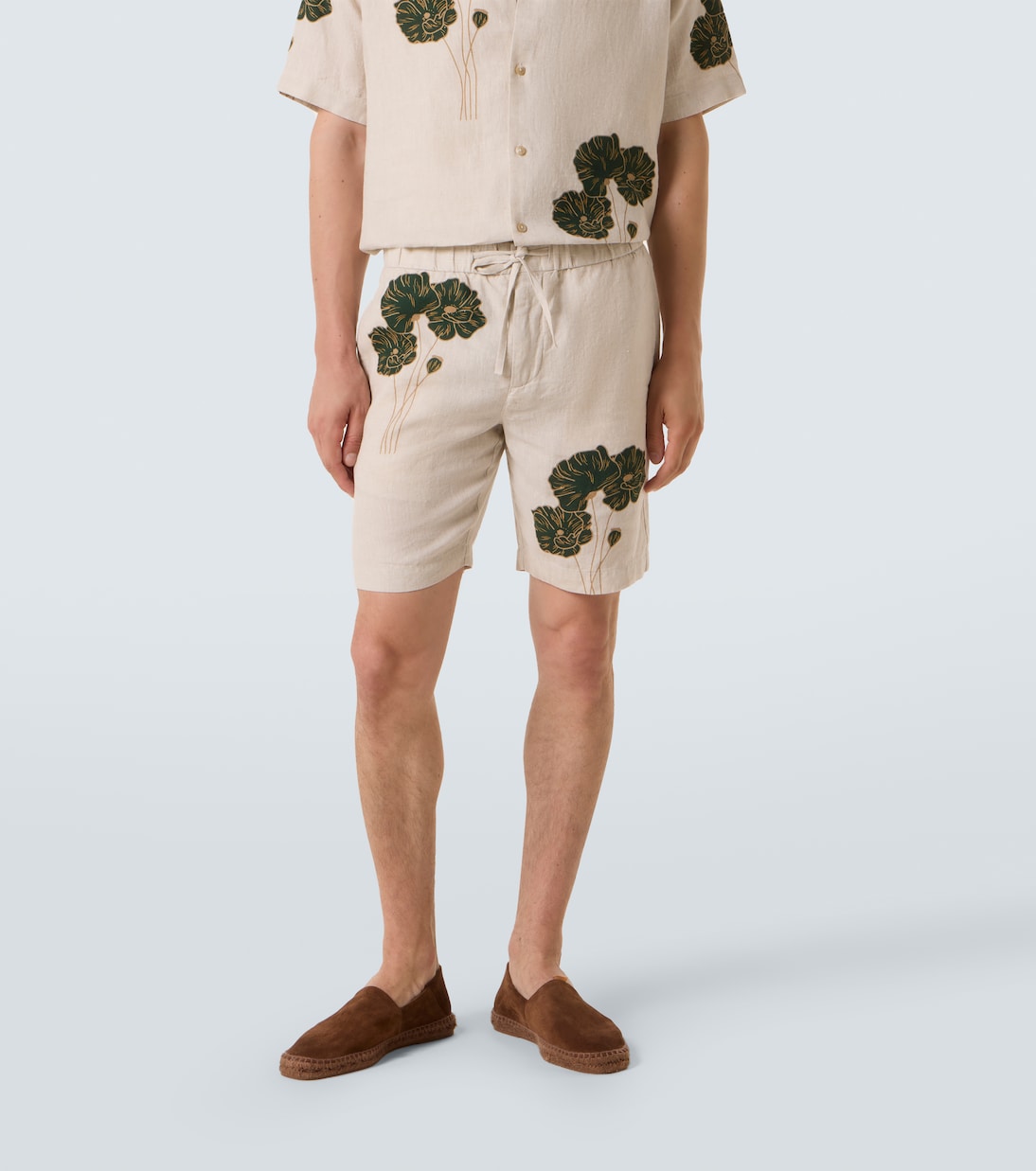 Felipe floral linen Bermuda shorts | Frescobol Carioca