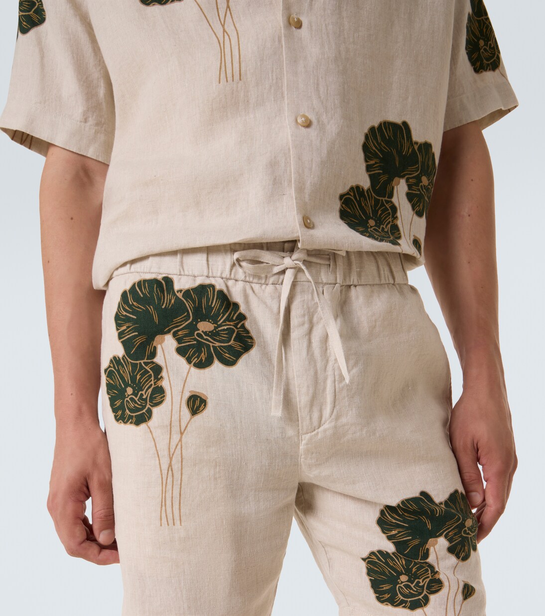 Felipe floral linen Bermuda shorts | Frescobol Carioca