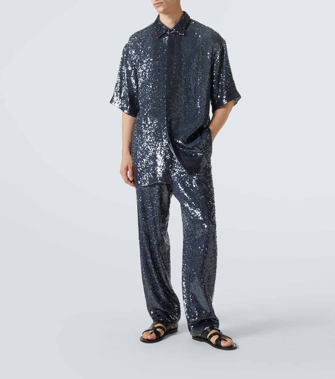 Sequined straight pants | Dries Van Noten