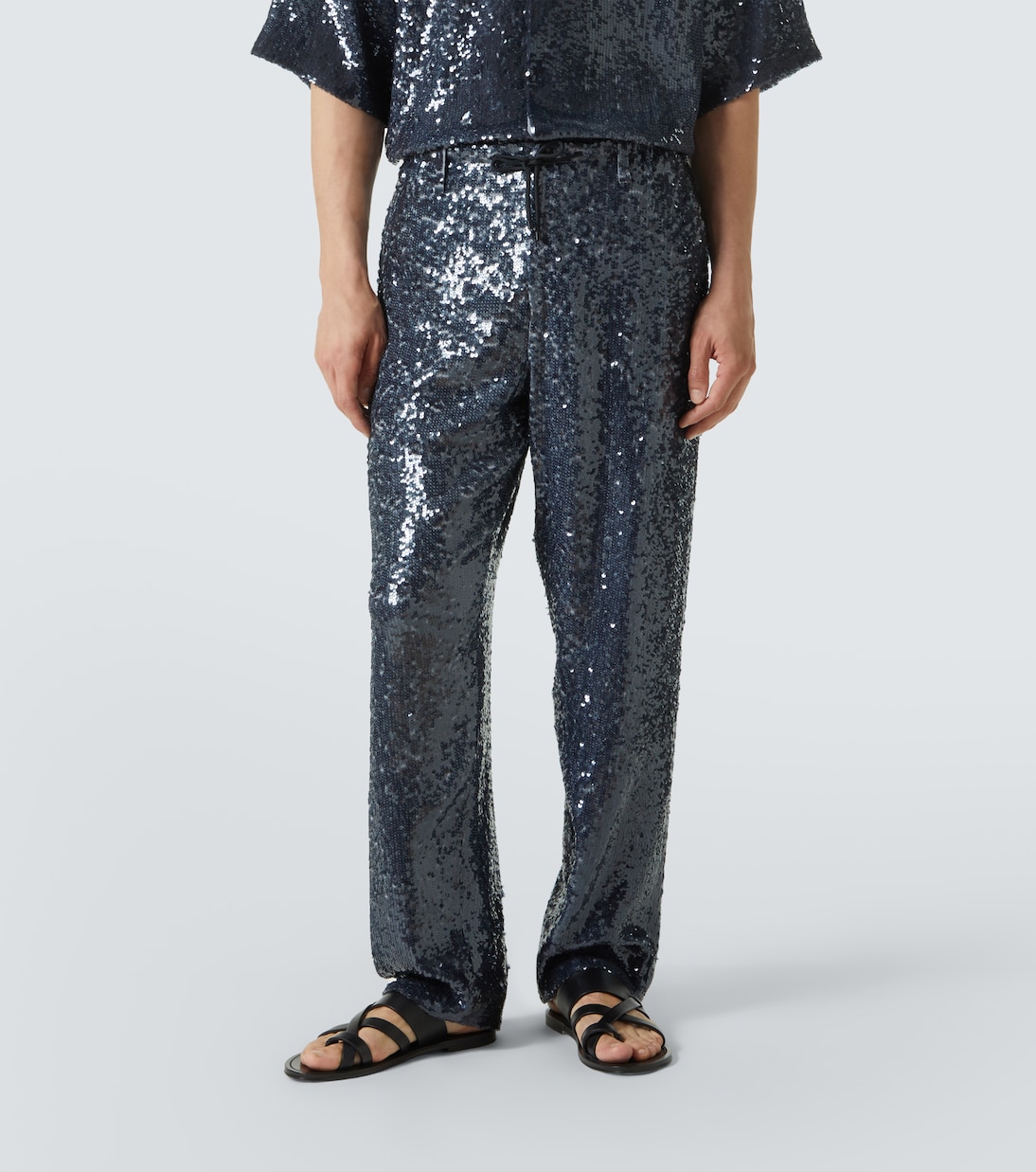 Sequined straight pants | Dries Van Noten
