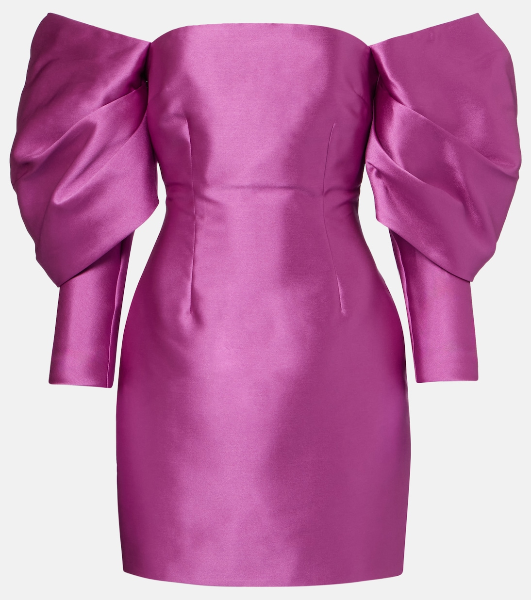 Vestido corto Freja de satén | Solace London