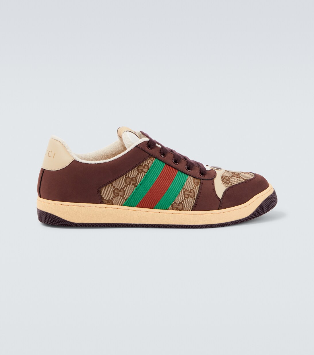 Screener GG Canvas and suede sneakers | Gucci