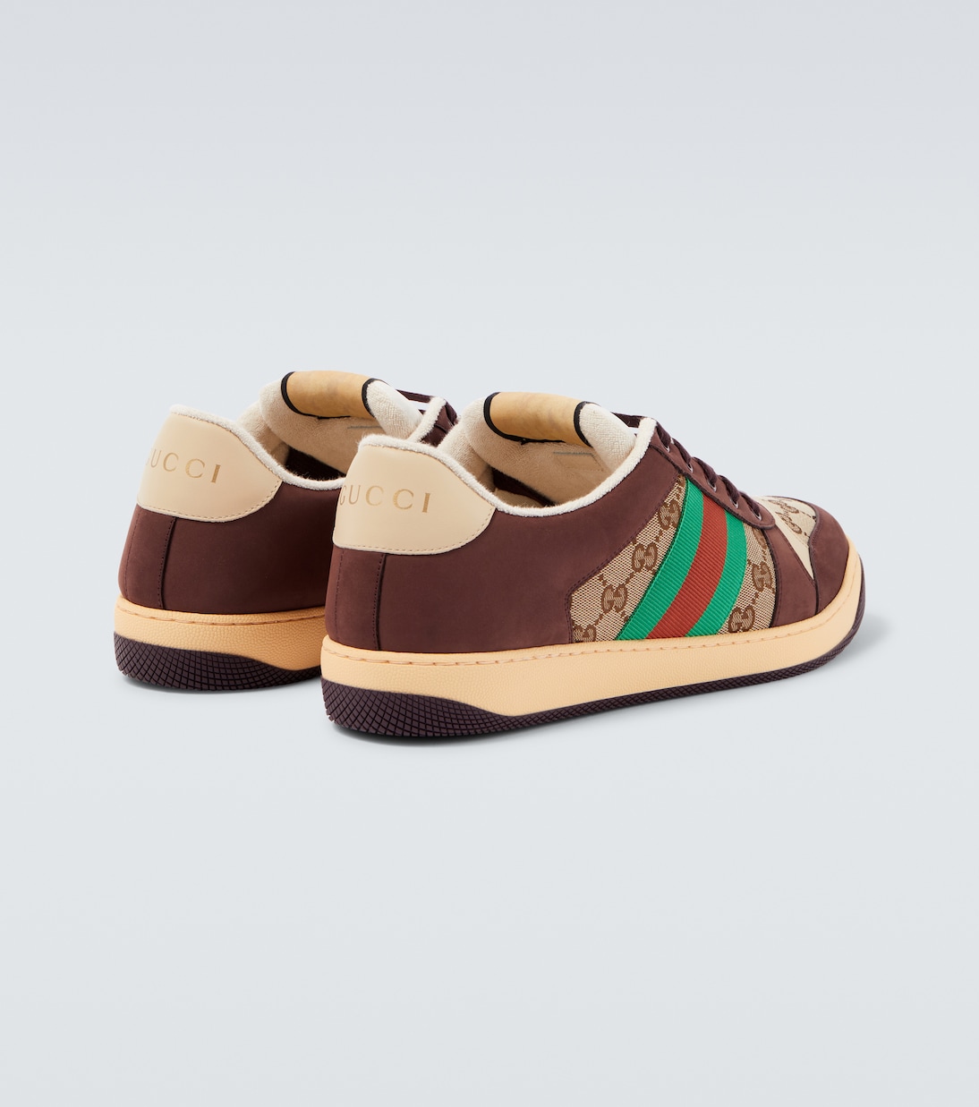 Screener GG Canvas and suede sneakers | Gucci