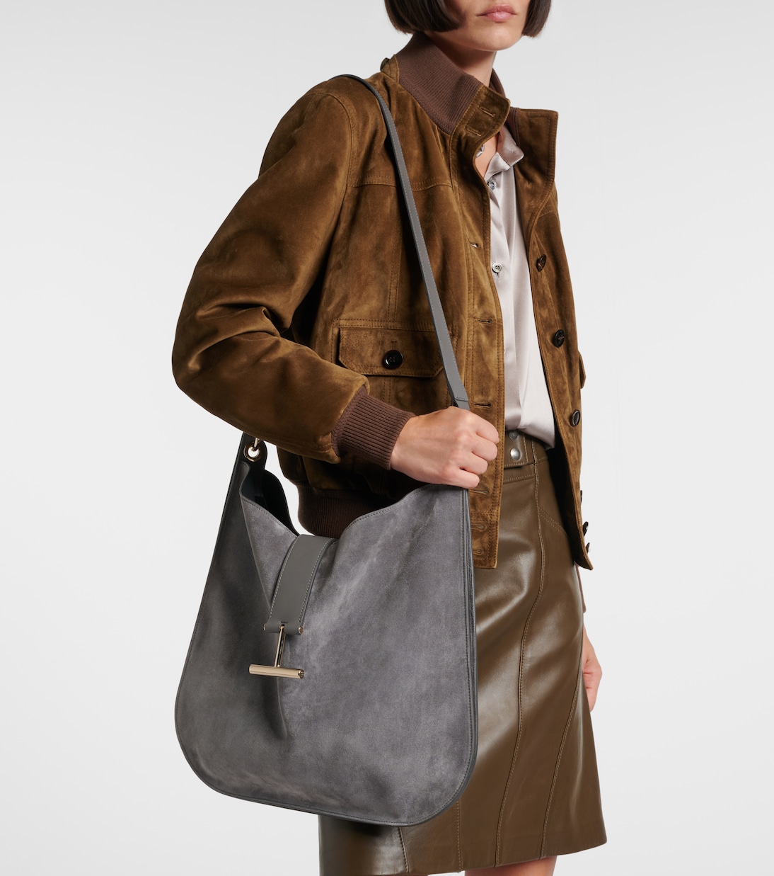 Borsa a tracolla Tara Large in suede | Tom Ford
