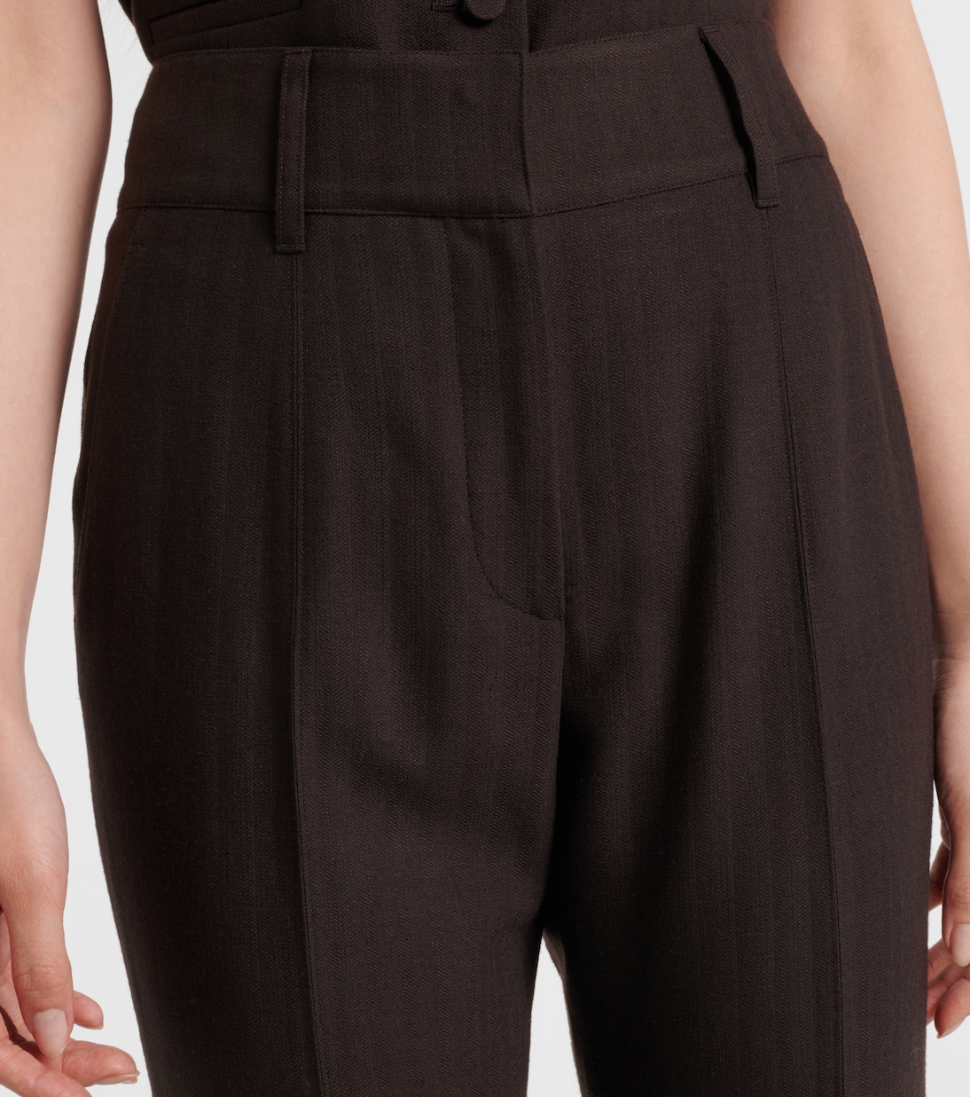 High-Rise-Schlaghose Rhein aus Wolle | Gabriela Hearst