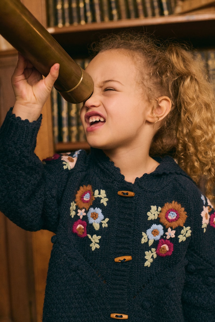 Floral embroidered knitted jacket | Louise Misha