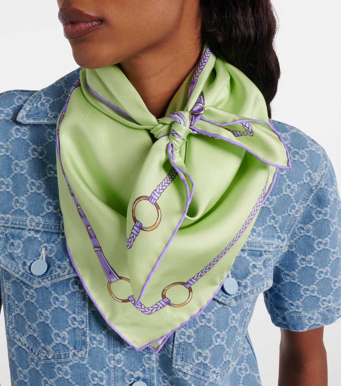 Printed silk scarf | Gucci