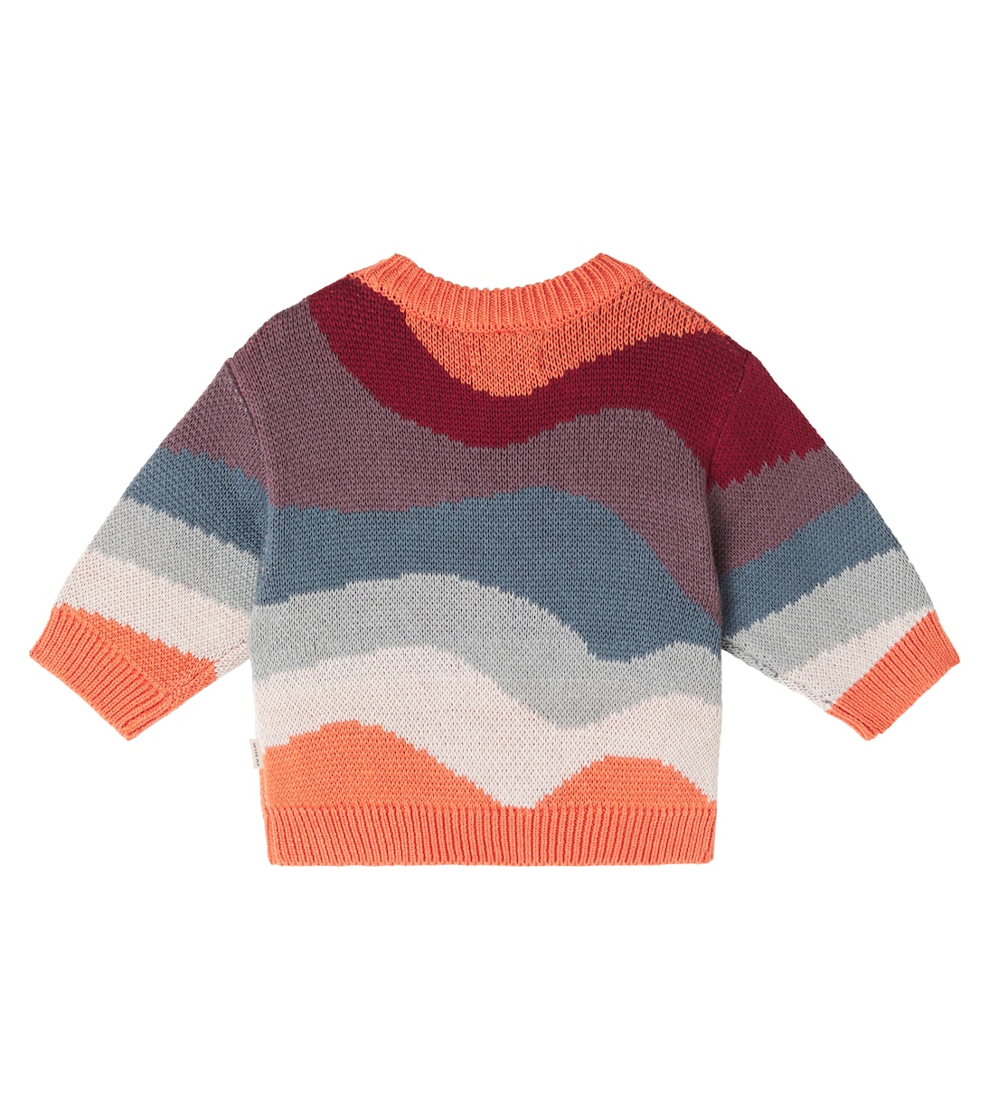 Baby Knud cotton jacquard sweater | Wheat