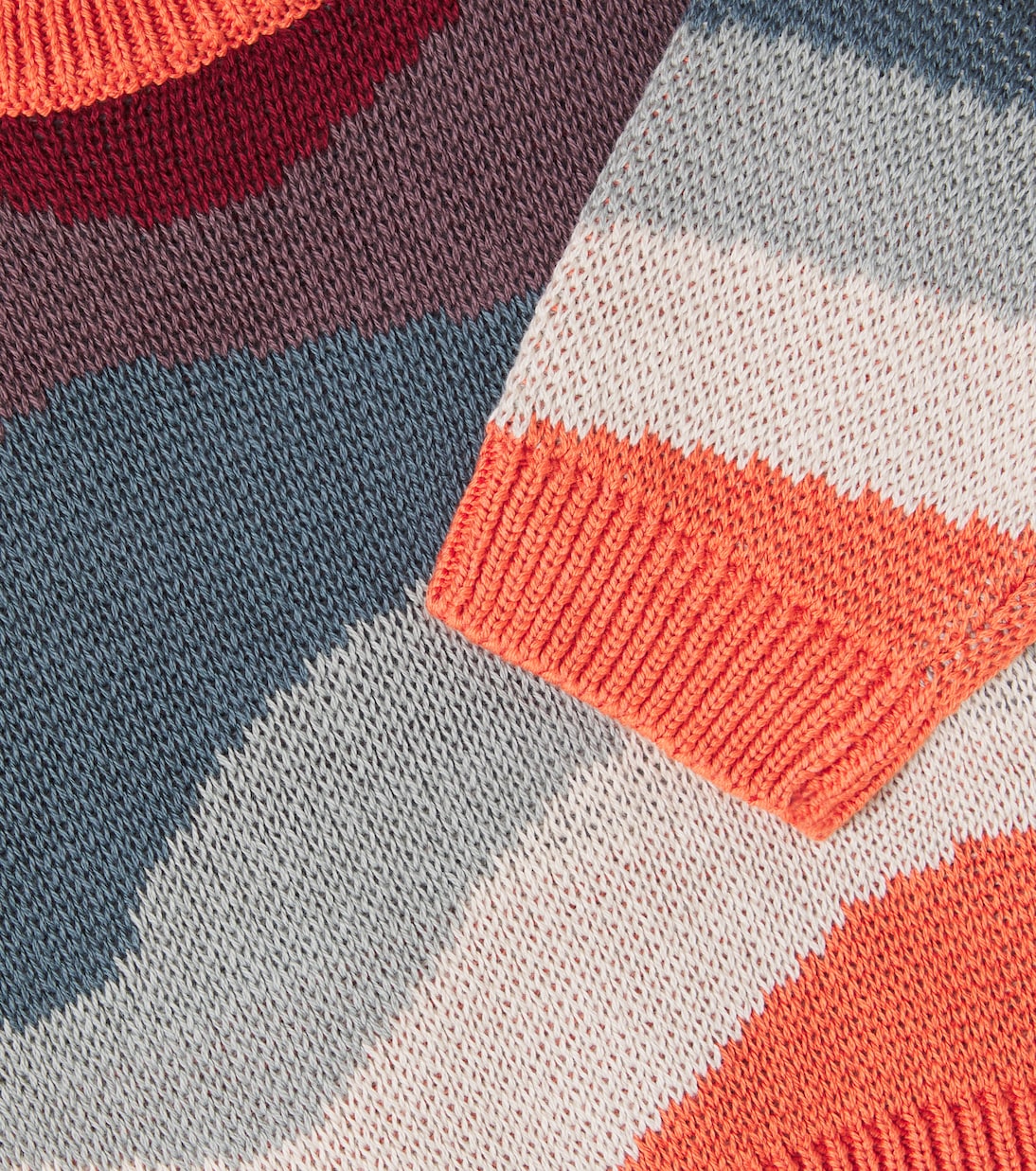 Baby Knud cotton jacquard sweater | Wheat