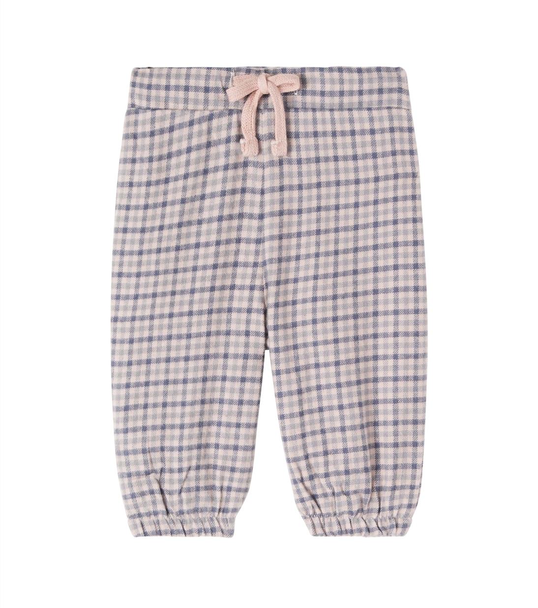 Baby Blake checked cotton pants | Wheat