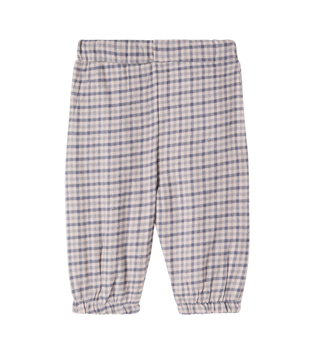 Baby Blake checked cotton pants | Wheat