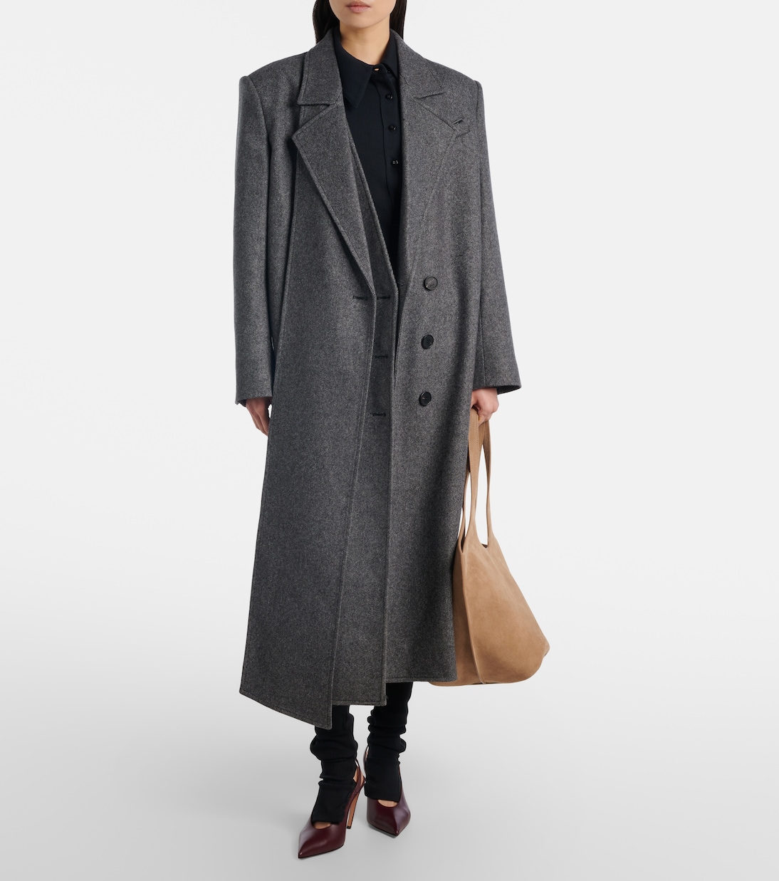 La Scoop Medium suede shoulder bag | The Attico